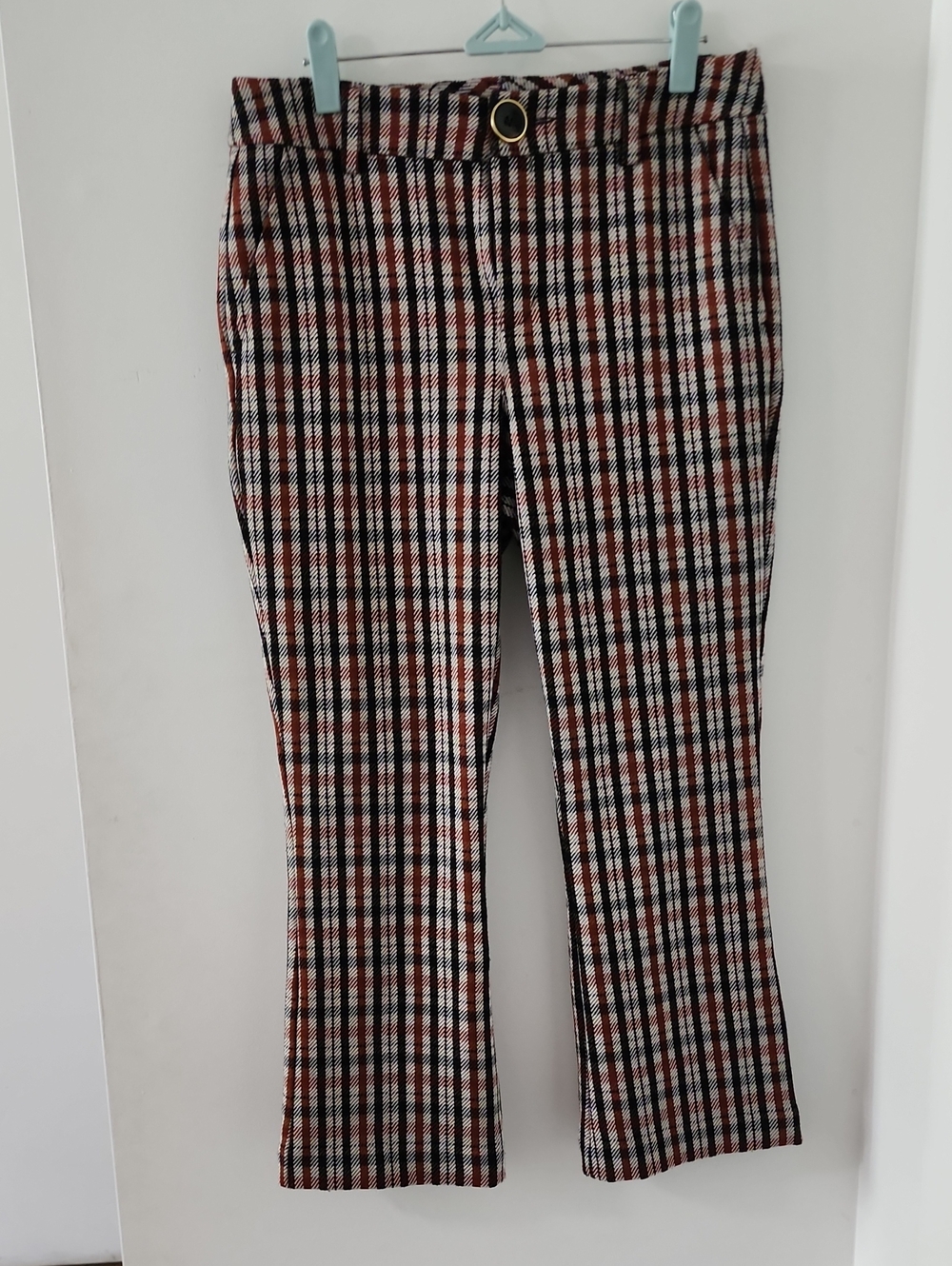 Cabi Cropped Plaid Pants Size 4